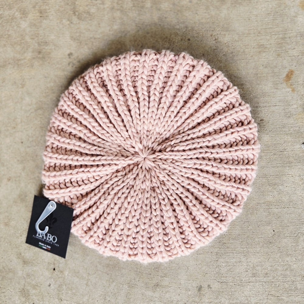BABO Pink Chunky Knit Beret' One Size